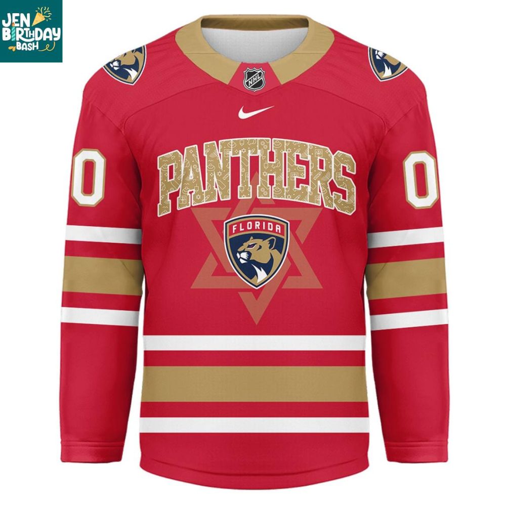 Florida Panthers Happy Hanukkah 2025 Personalized Hockey Jersey