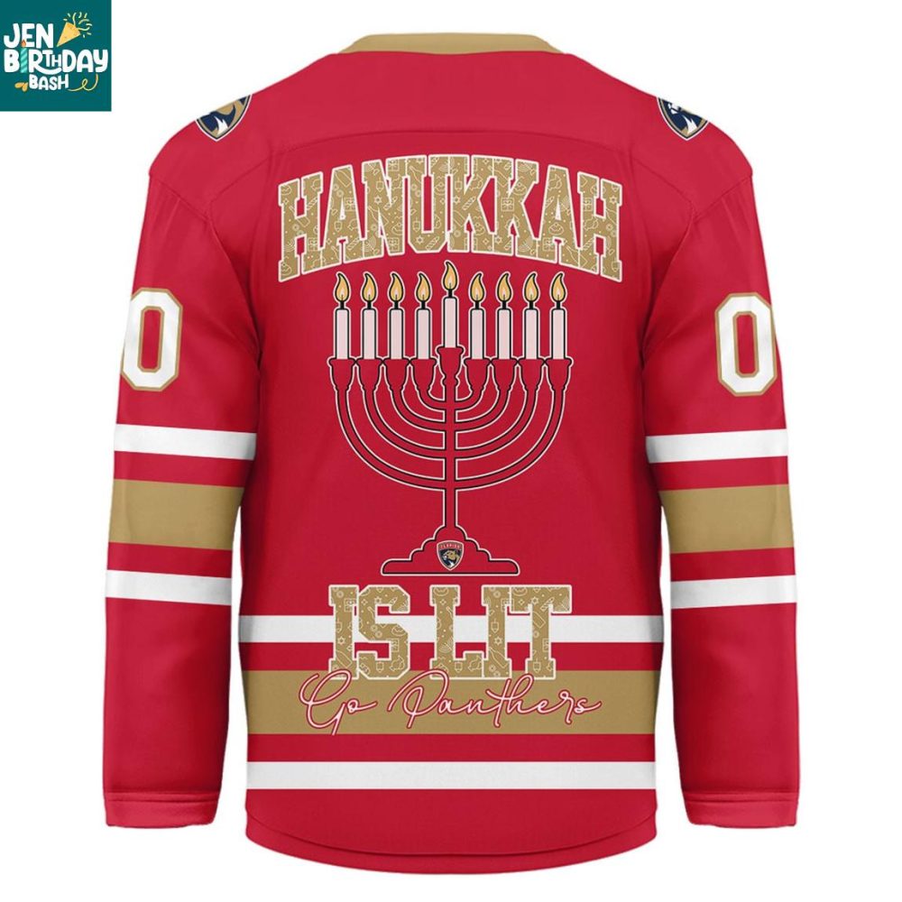 Florida Panthers Happy Hanukkah 2025 Personalized Hockey Jersey