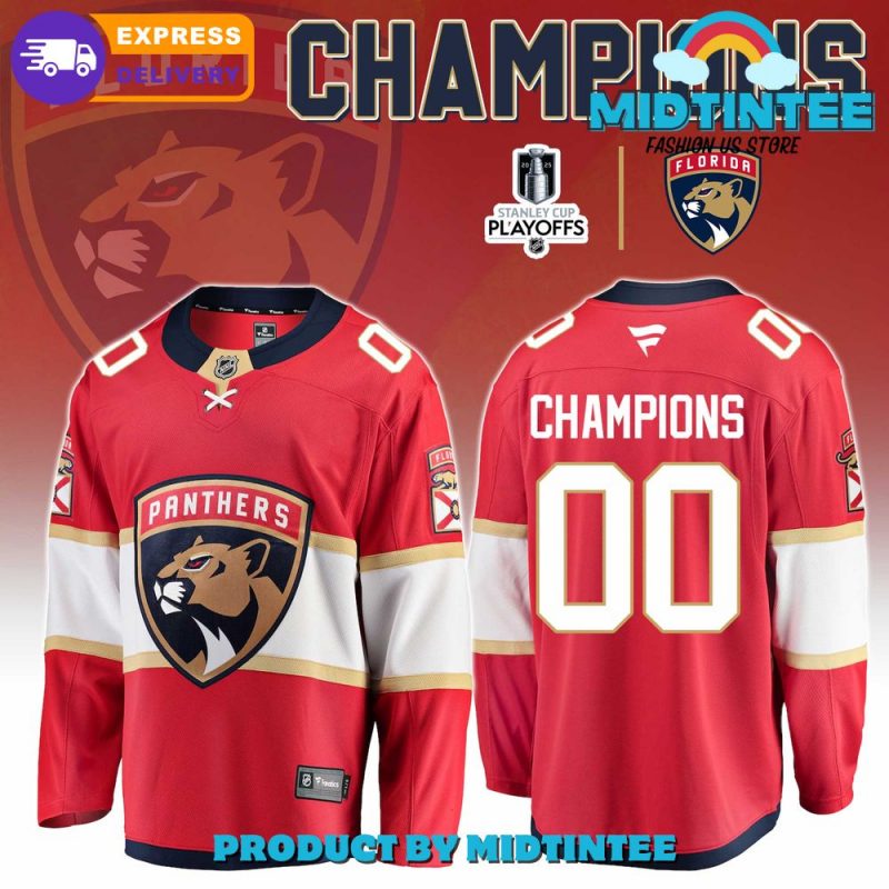 Florida Panthers Nhl Stanley Cup 2025 Champions Customized Jersey