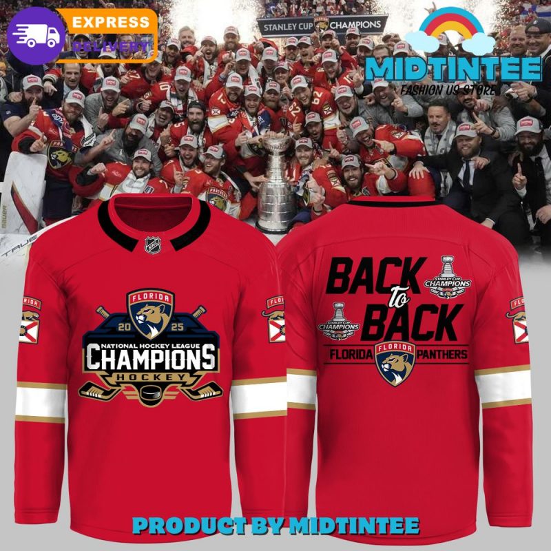 Florida Panthers National Hockey League Champions Hockey Jersey 2025