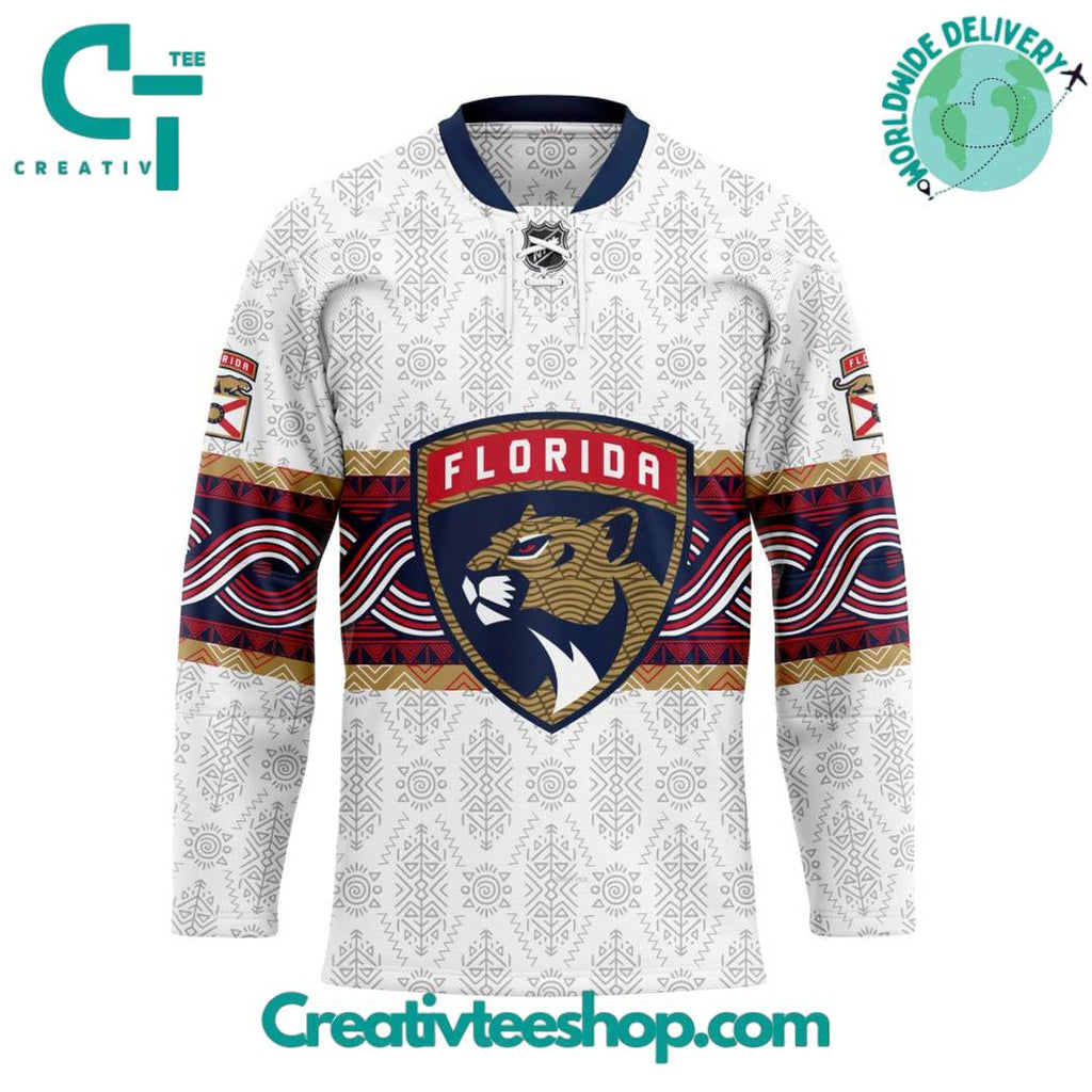 Florida Panthers Personalized Native Design Hockey Jersey