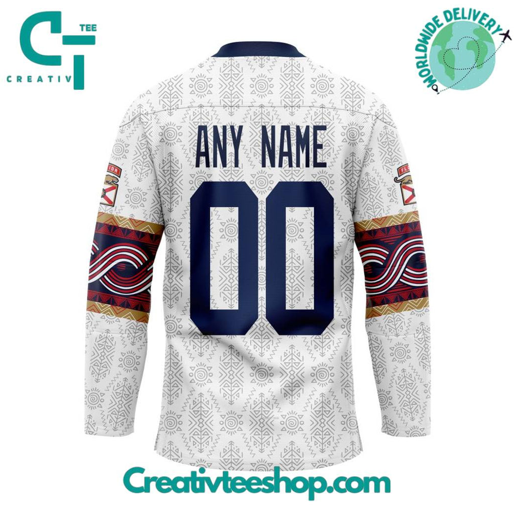 Florida Panthers Personalized Native Design Hockey Jersey