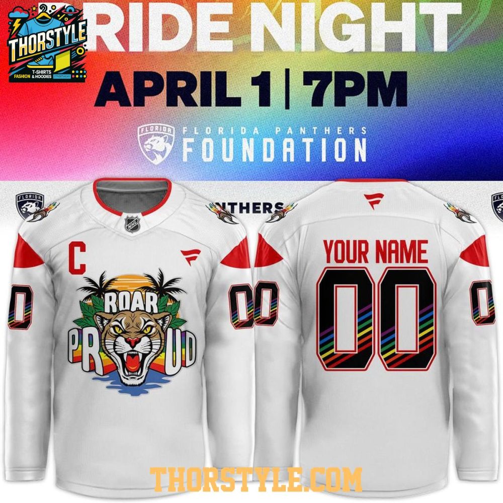 Florida Panthers Pride Night 2026 Roar Loud &amp; Proud Personalized Hockey Jersey