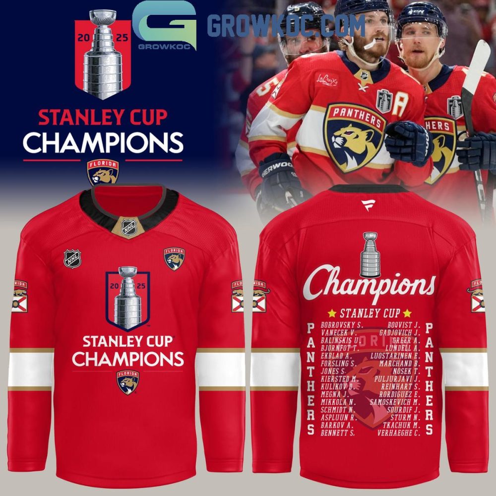 Florida Panthers Stanley Cup Champions 2025 Hockey Jersey