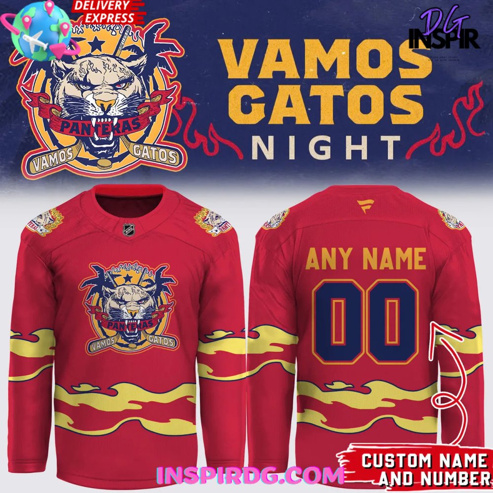 Florida Panthers Vamos Gatos Night 2025 Hockey Jersey