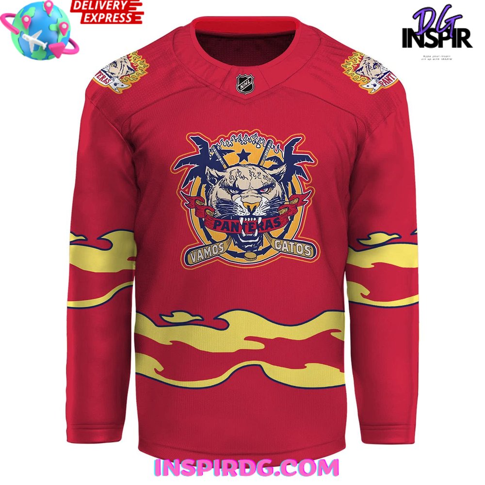 Florida Panthers Vamos Gatos Night 2025 Hockey Jersey