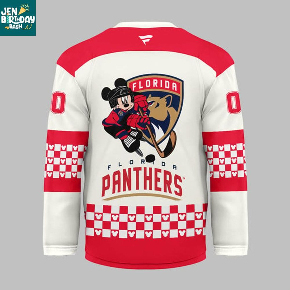 Florida Panthers X Disney Mickey 2026 Crossover Personalized Hockey Jersey