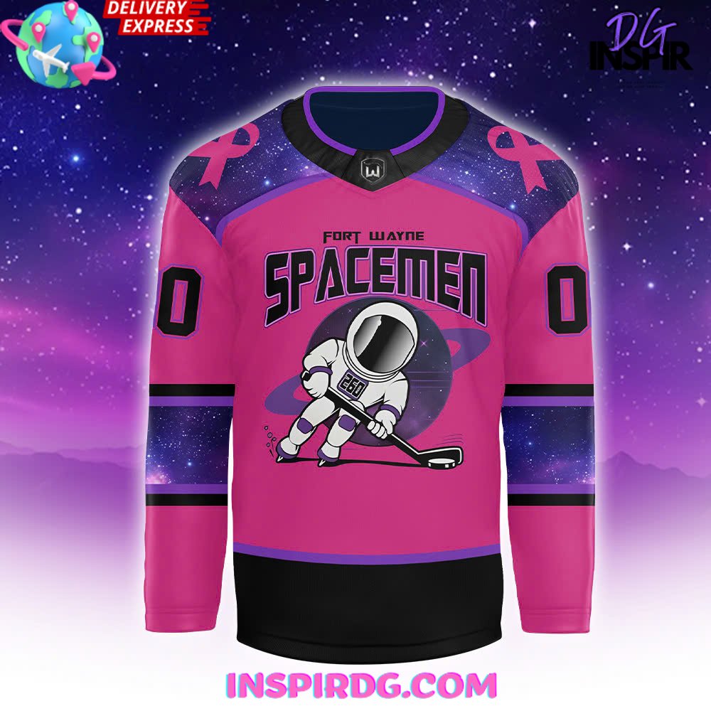 Fort Wayne Spacemen Breast Cancer Special Hockey Jersey