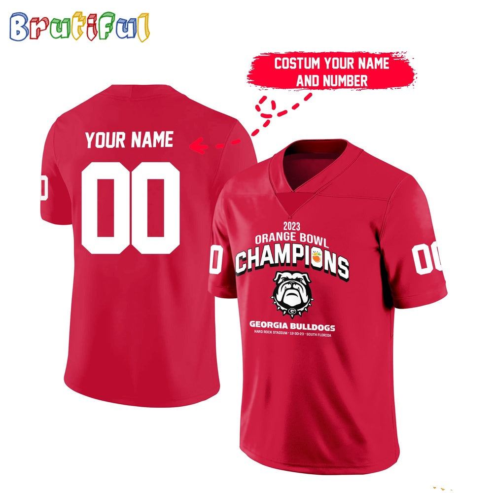 Georgia Bulldogs 2023 Orange Bowl Champions Football Jersey Shirt