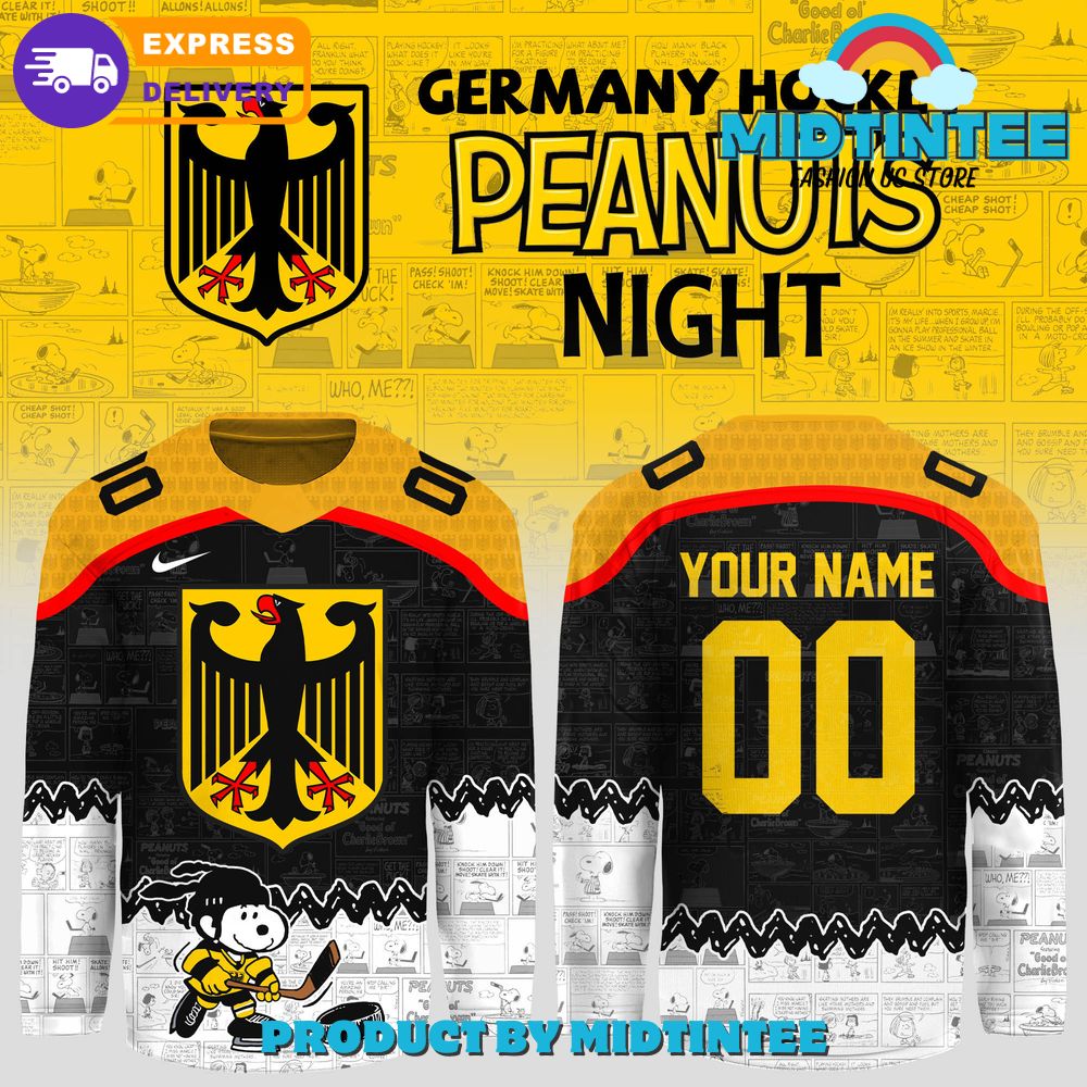 Germany Hockey X Snoopy International Ice Hockey Federation Hockey Jersey