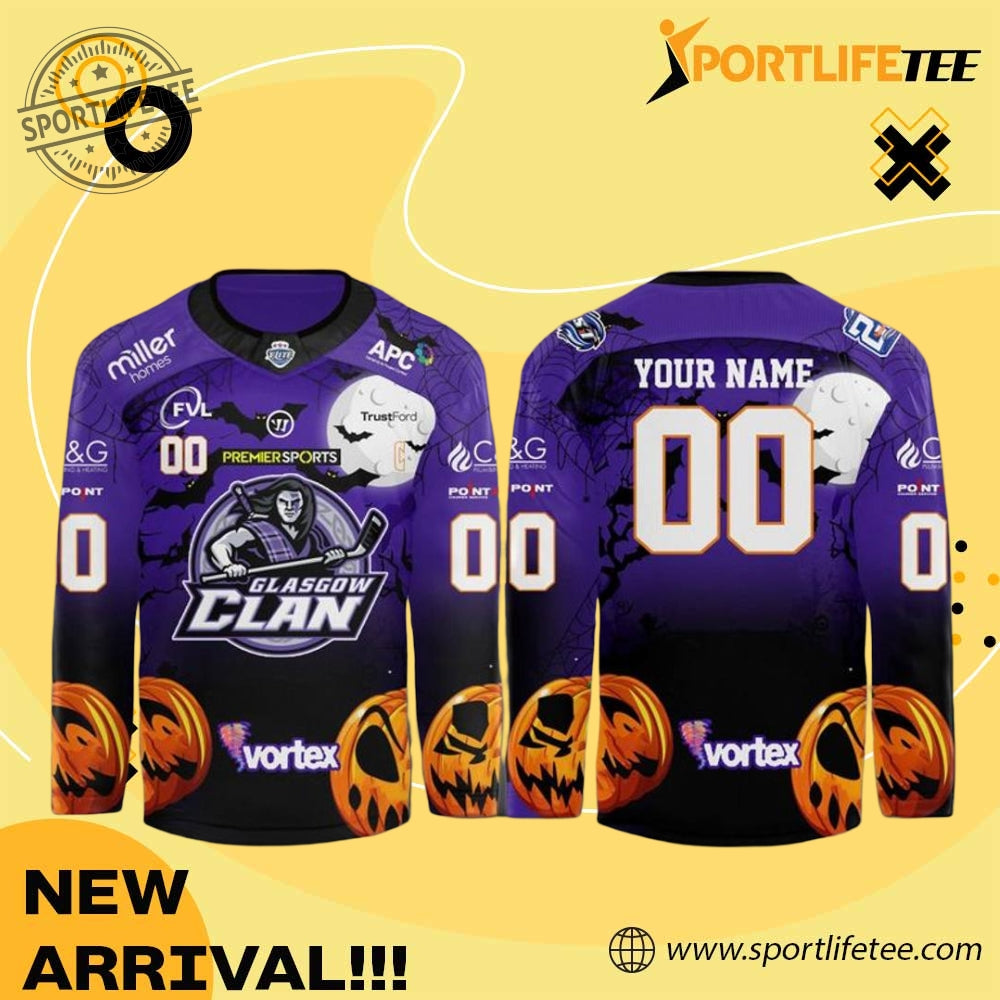 Glasgow Clan 2025 Halloween Custom Hockey Jersey