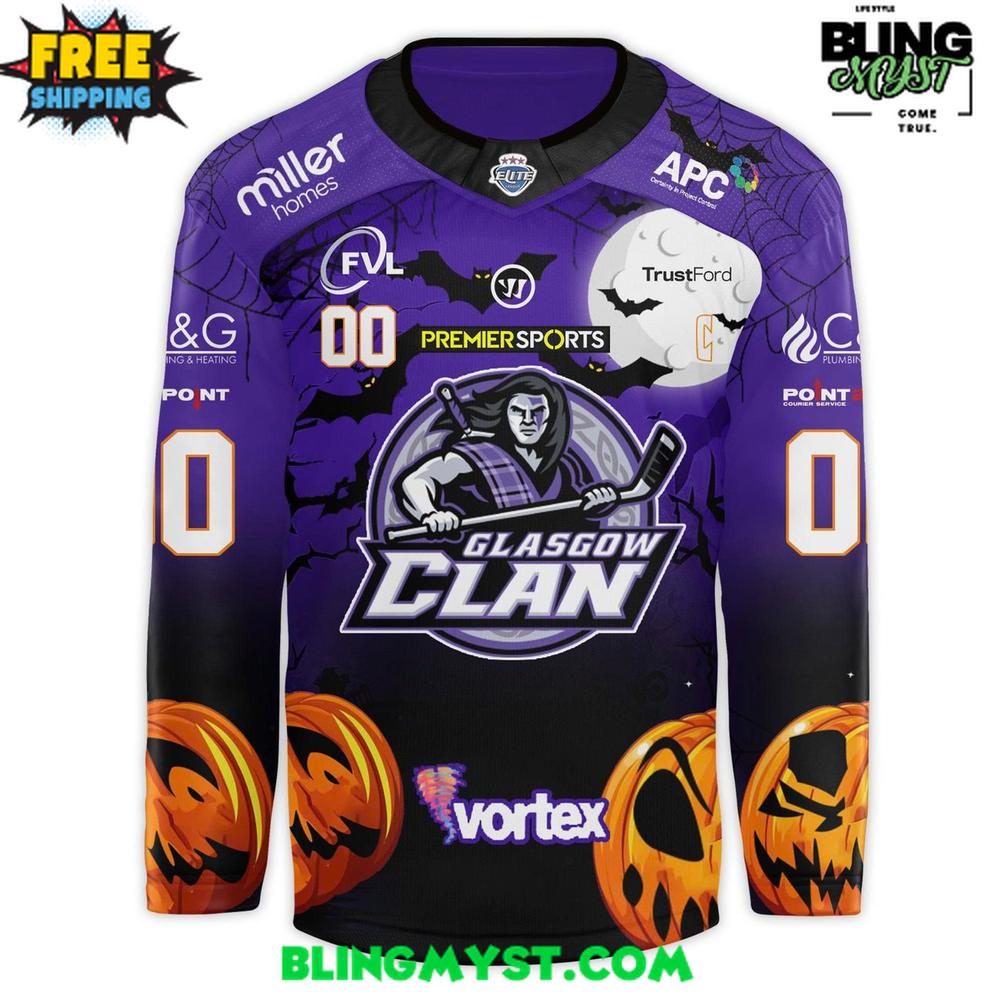 Glasgow Clan Halloween 2025 Hockey Jersey