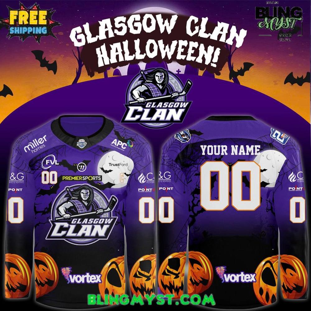 Glasgow Clan X Halloween Night Game Special Hockey Jersey