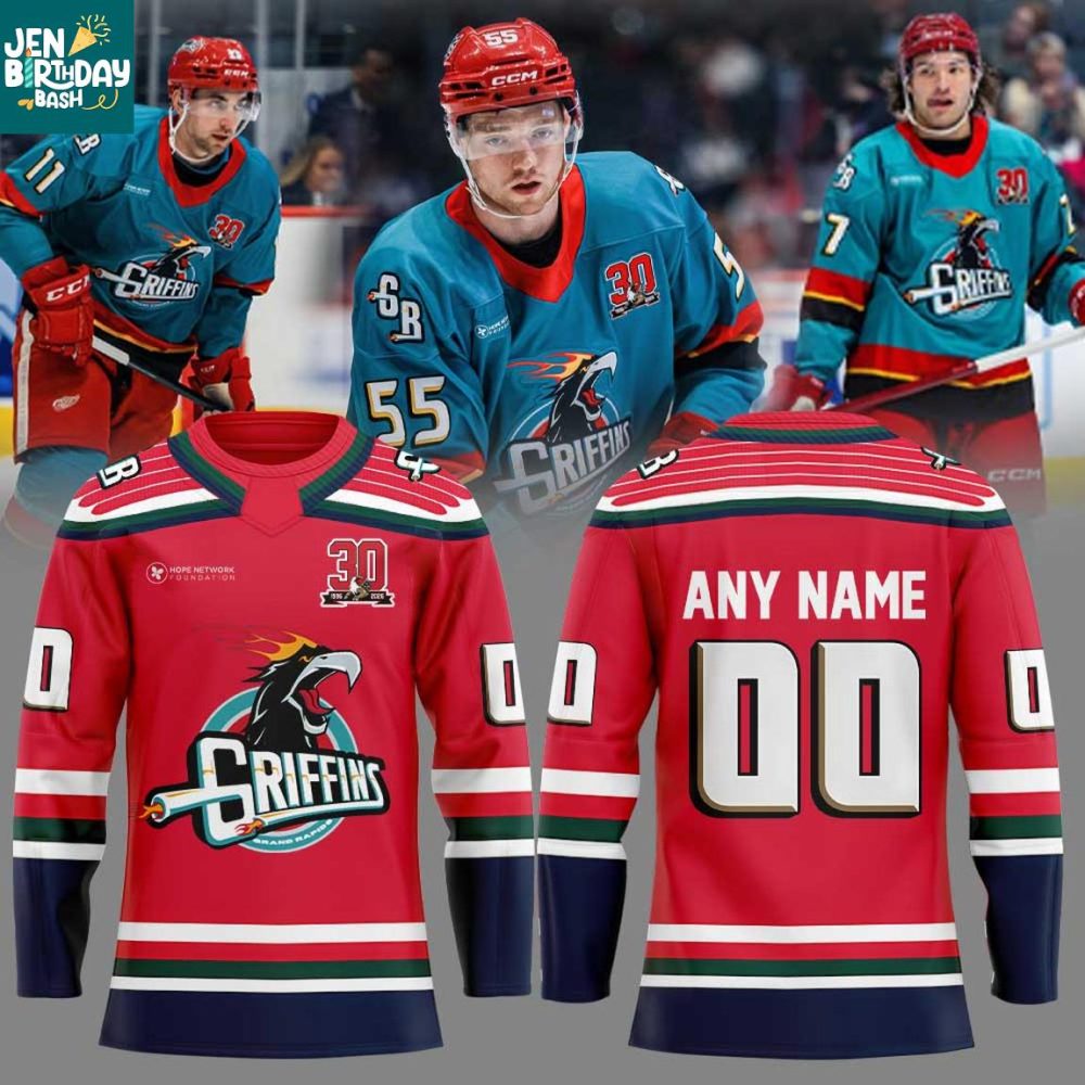 Grand Rapids Griffins Holiday Hat Trick 2026 Personalized Hockey Jersey