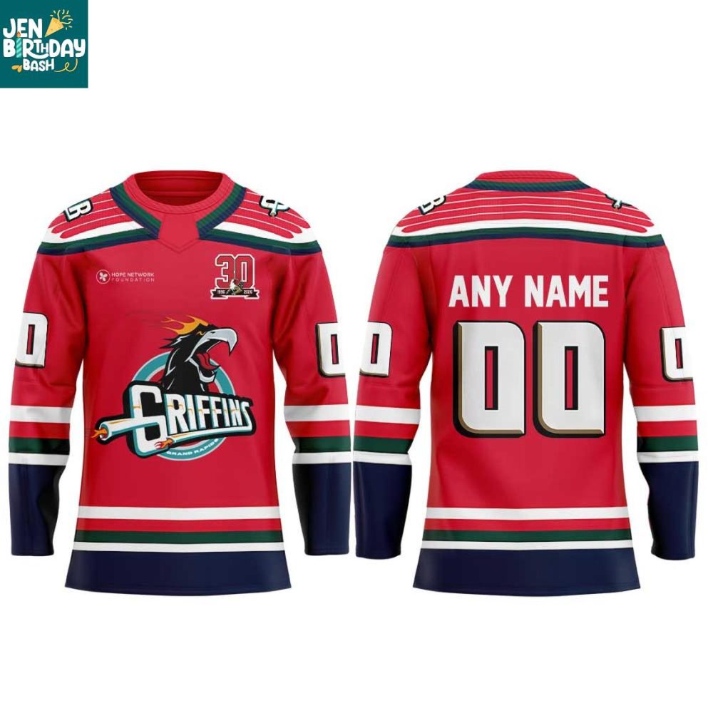 Grand Rapids Griffins Holiday Hat Trick 2026 Personalized Hockey Jersey