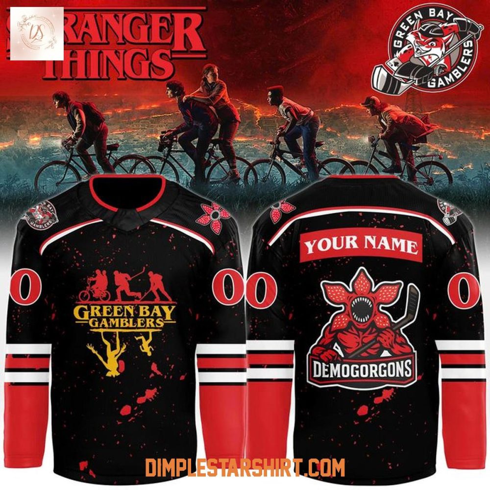 Green Bay Gamblers X Stranger Things 2025 Jersey