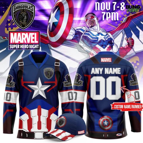 Greensboro Gargoyles Marvel Super Hero Night Special Edition Hockey Jersey