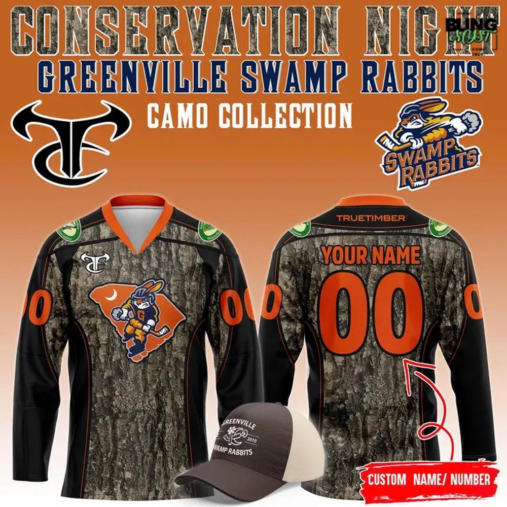 Greenville Swamp Rabbits 2026 Conservation Night Edition Hockey Jersey