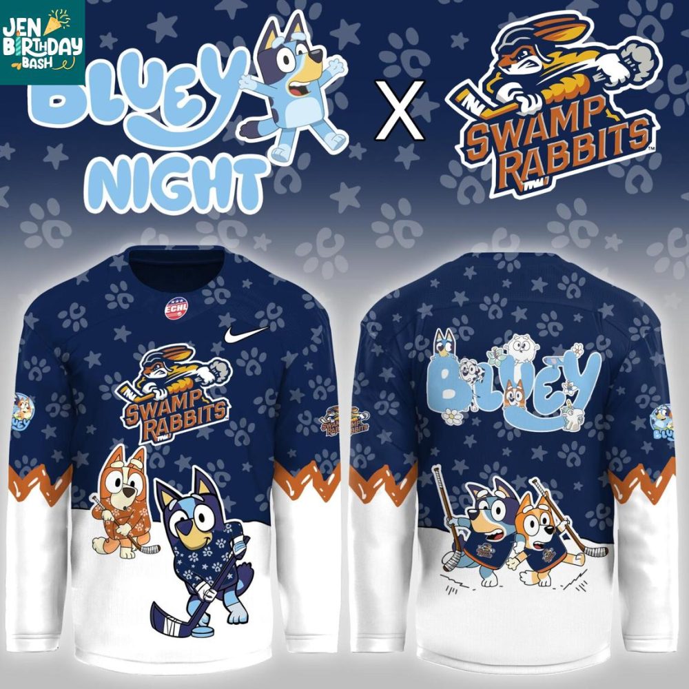 Greenville Swamp Rabbits Bluey And Bingo Night 2026 Hockey Jersey