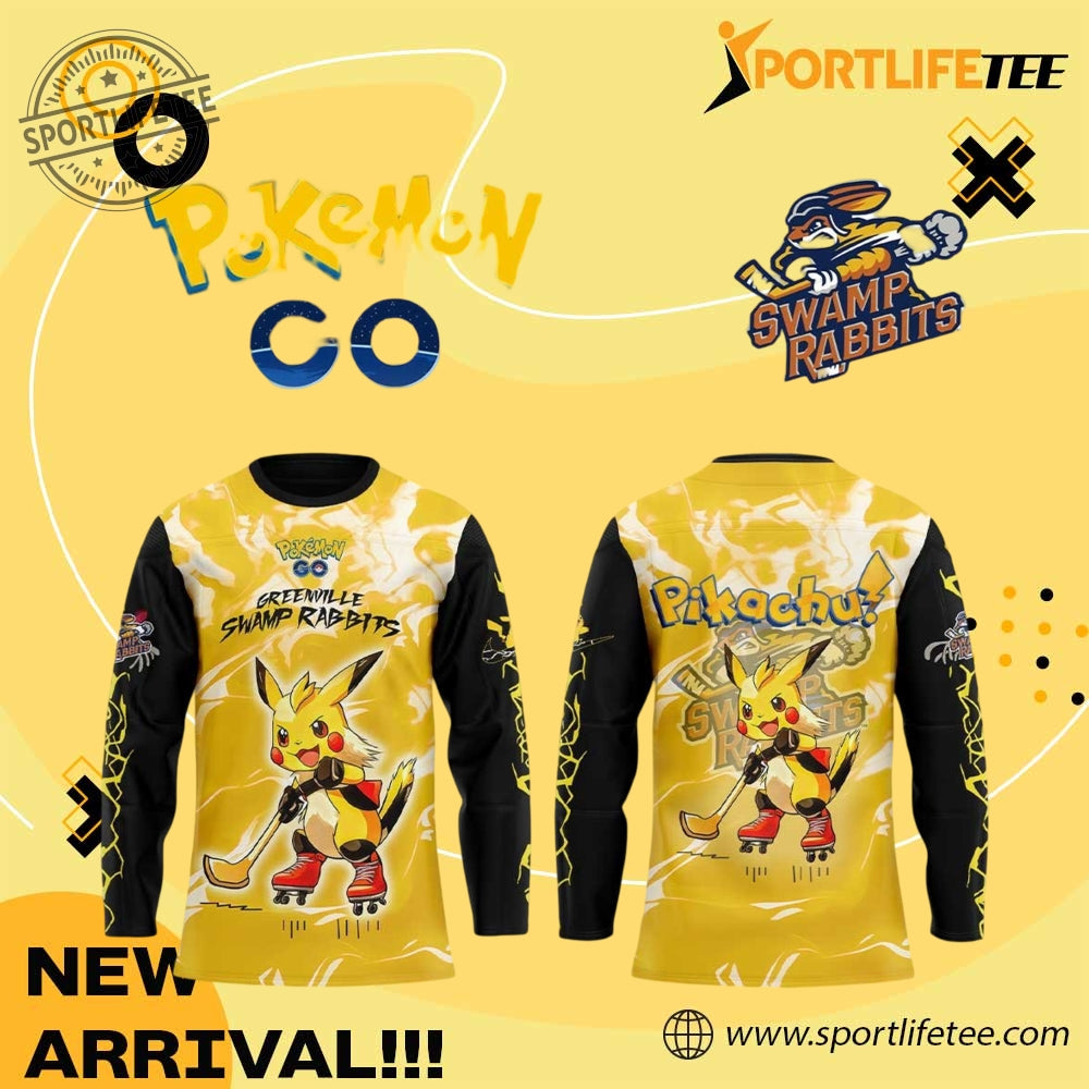 Greenville Swamp Rabbits X Pokémon Go Limited Hockey Jersey