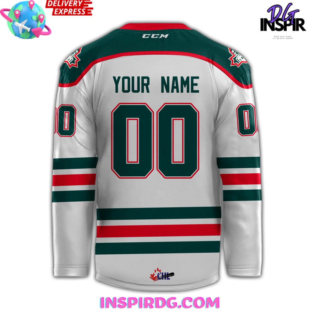Halifax Mooseheads Ccm Branding 2024 White Hockey Jersey