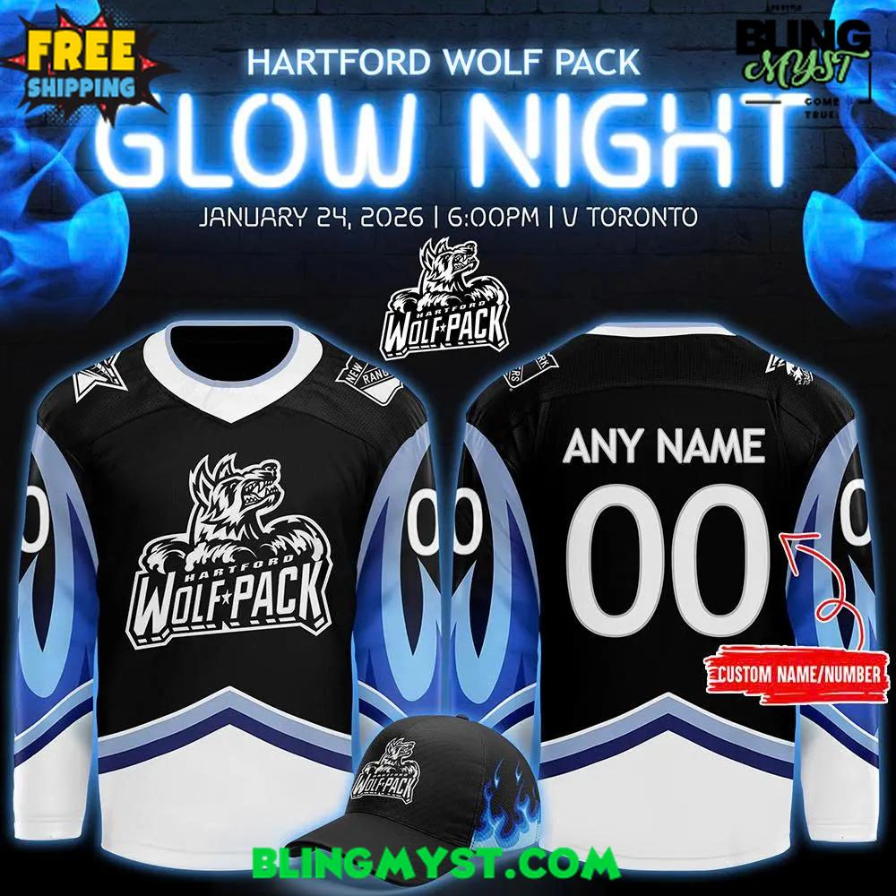 Hartford Wolf Pack Glow Night 2025 Hockey Jersey