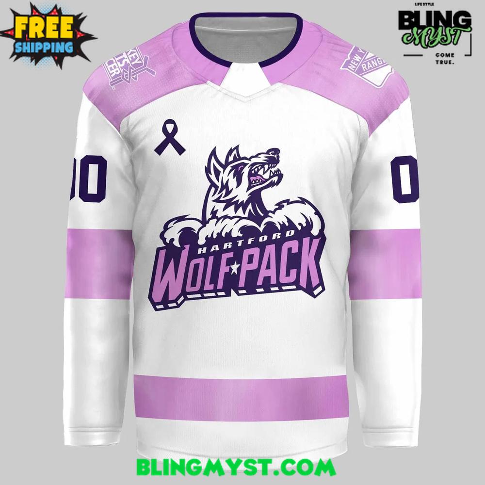 Hartford Wolf Pack Hockey Fights Cancer Special Edition Jersey