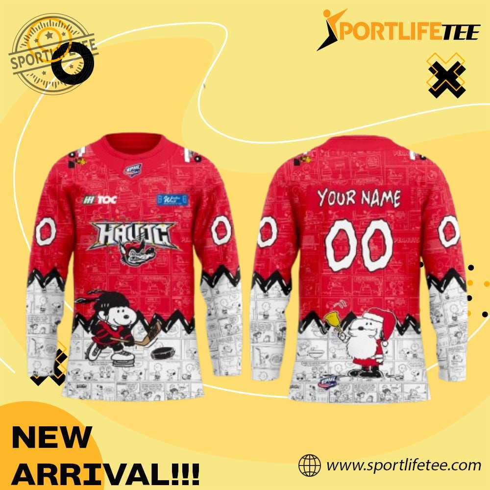 Huntsville Havoc Peanuts Charlie Brown 2025 Custum Hockey Jersey