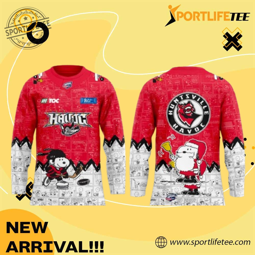 Huntsville Havoc Peanuts Charlie Brown 2025 Hockey Jersey