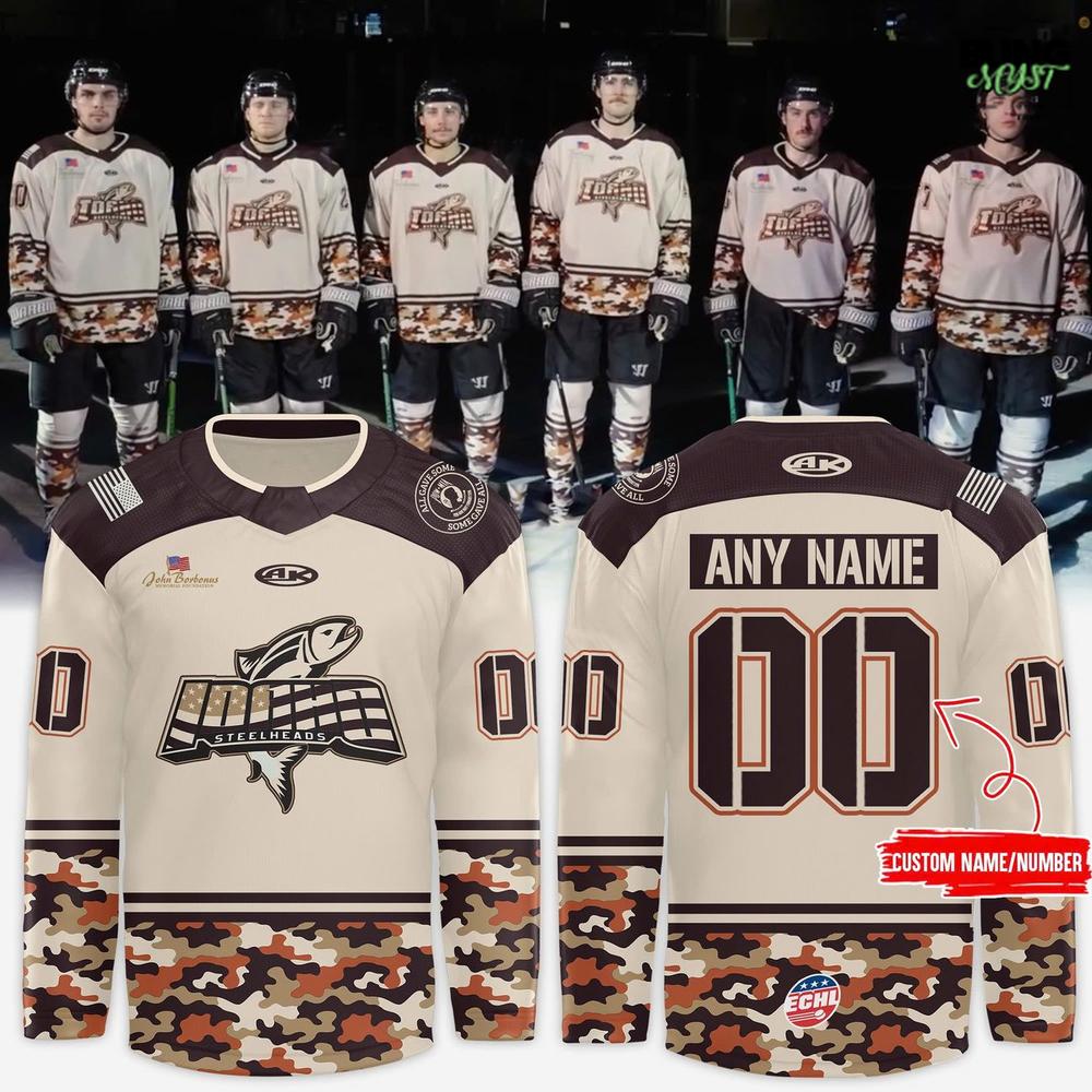 Idaho Steelheads 2025 Military Appreciation Camo Hockey Jersey