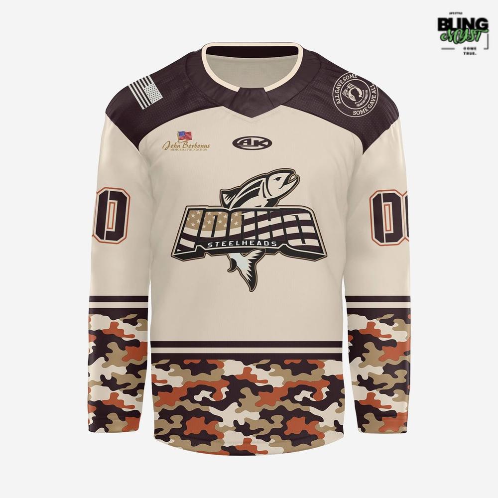 Idaho Steelheads 2025 Military Appreciation Camo Hockey Jersey