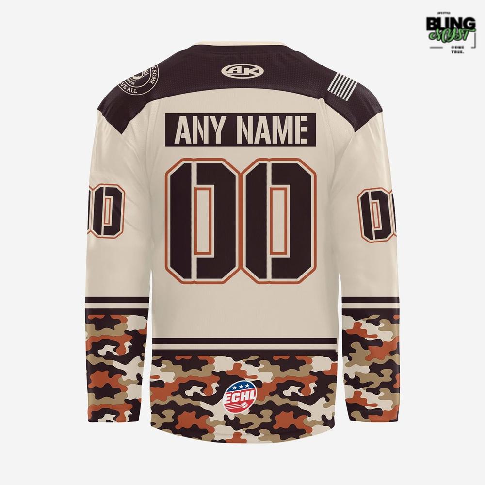 Idaho Steelheads 2025 Military Appreciation Camo Hockey Jersey