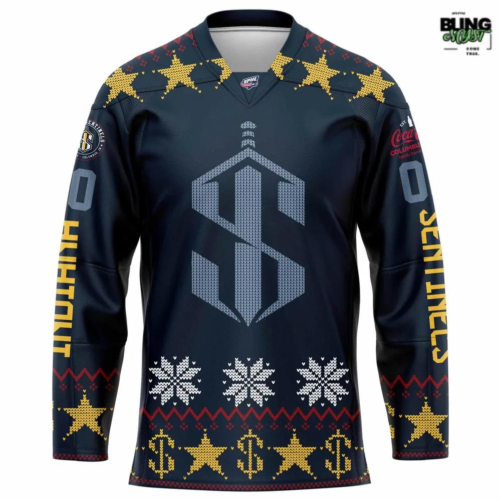 Indiana Sentinels Game-Worn 2026 Holiday Hockey Jersey