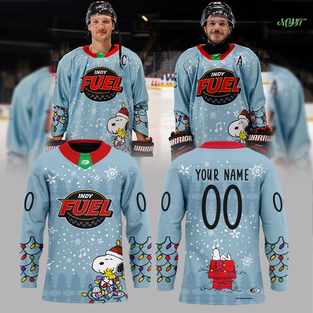 Indy Fuel Peanuts Night 2025 Christmas Hockey Jersey