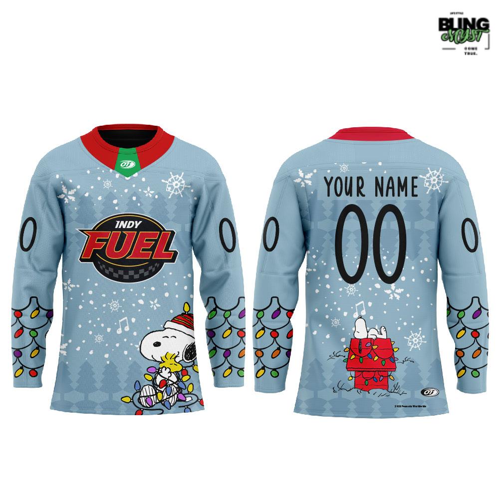 Indy Fuel Peanuts Night 2025 Christmas Hockey Jersey