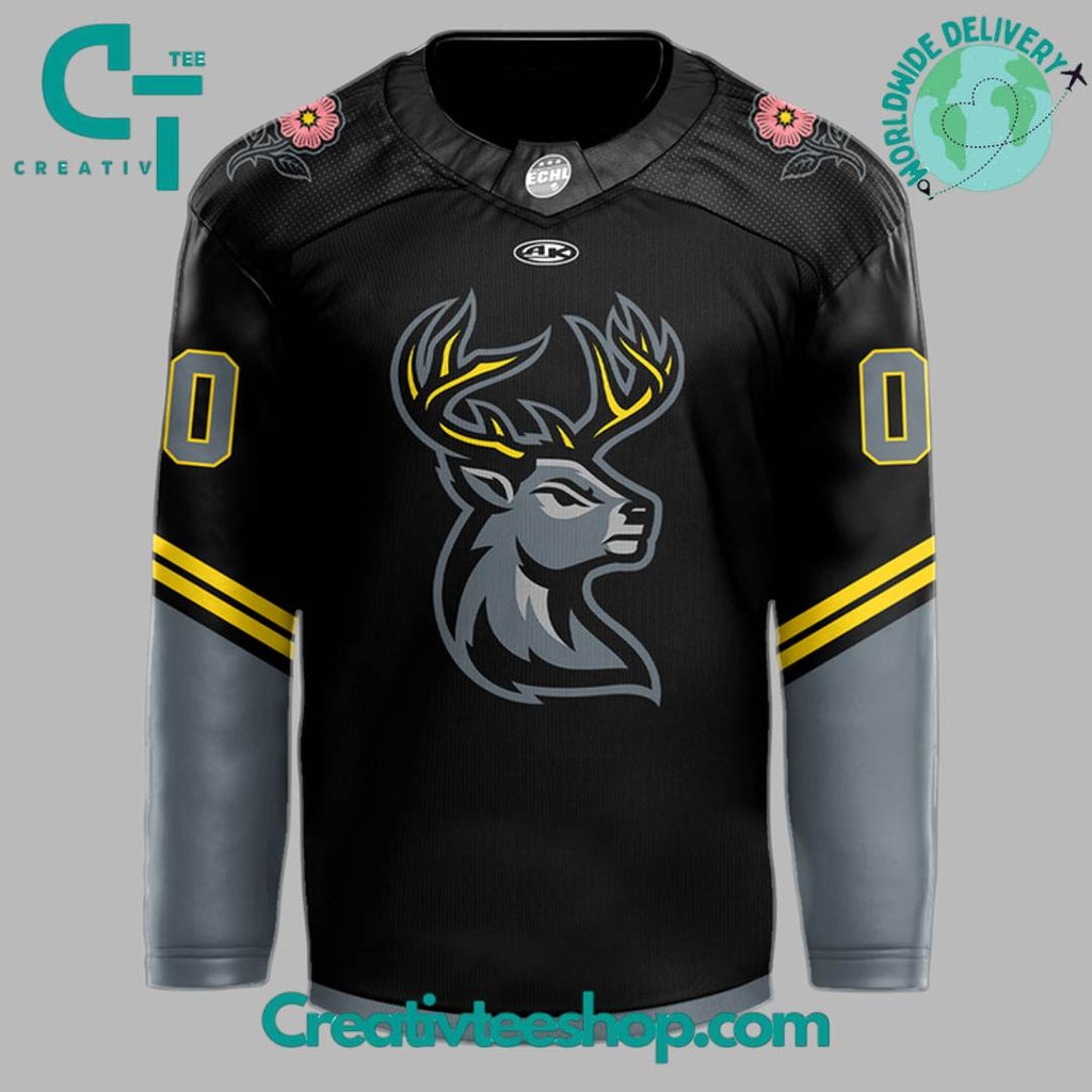 Iowa Heartlanders 2025 Kelly Cup Playoffs Special Black Hockey Jersey