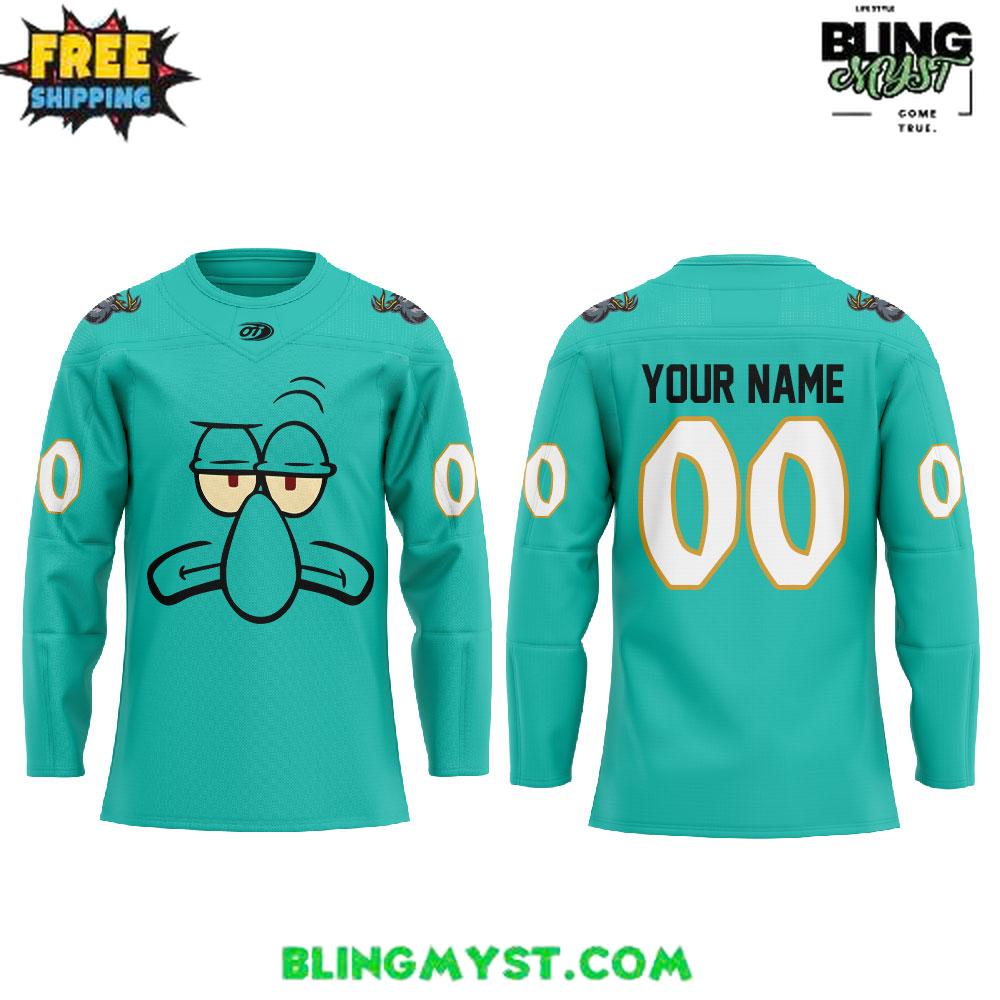 Iowa Heartlanders X Squidward Spongebob 2025 Hockey Jersey