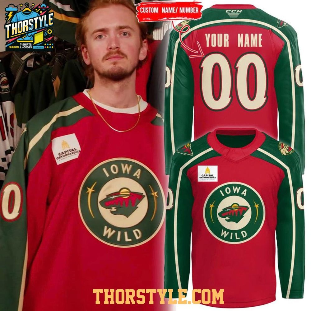 Iowa Wild Legacy Reds Als Awareness Night 2026 Personalized Hockey Jersey