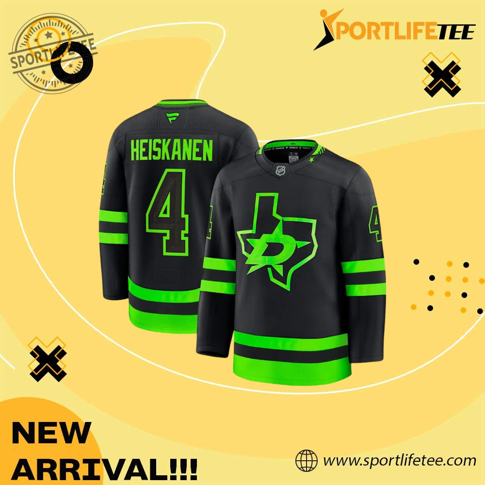 Iro Heiskanen Dallas Stars Mens Black Alt Premium Hockey Jersey