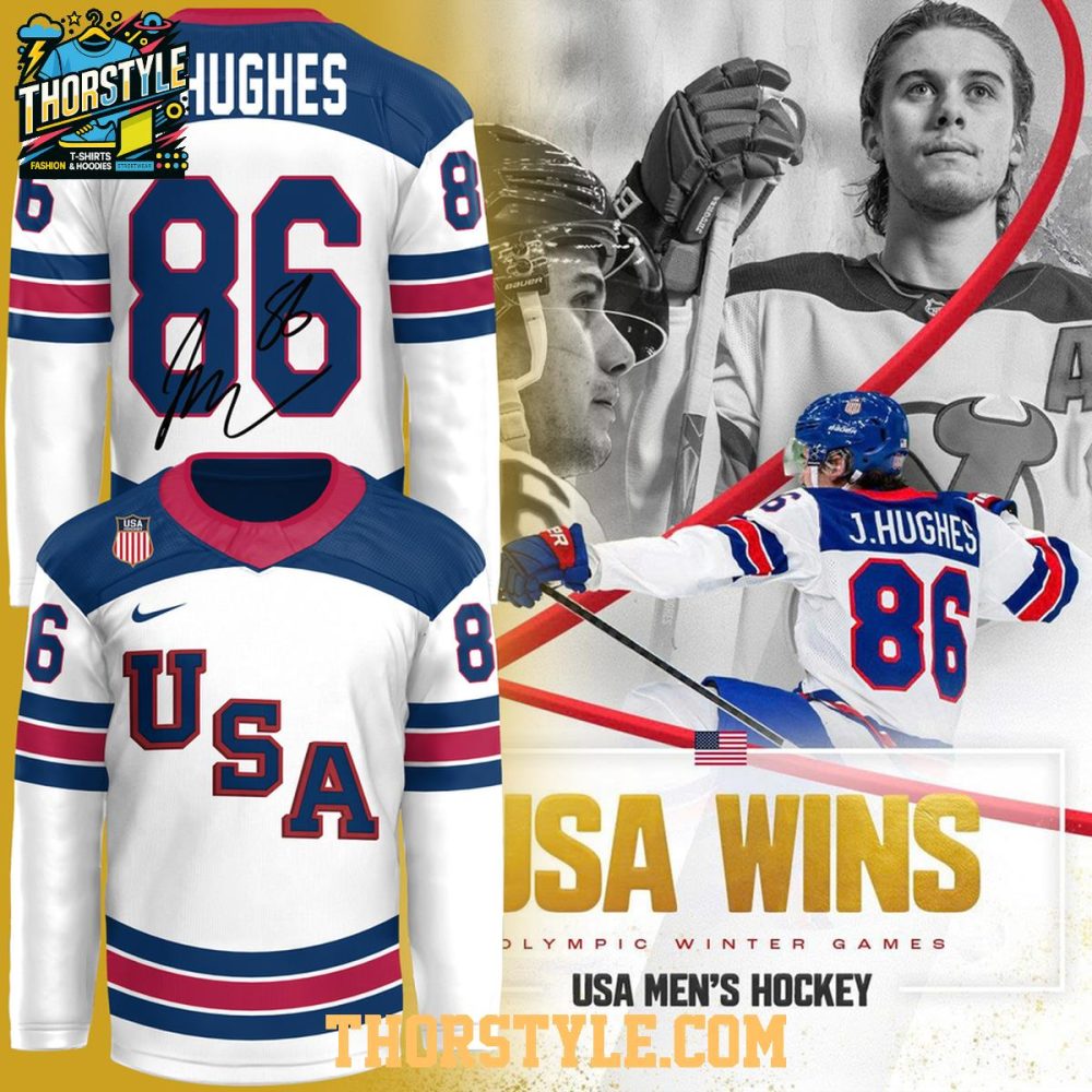 Jack Hughes Usa Hockey Team 2026 Olympics Champions Hockey Jersey