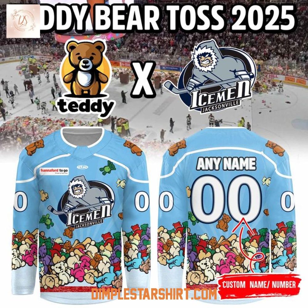 Jacksonville Icemen Our Teddy Bear Toss 2025 Hockey Jersey