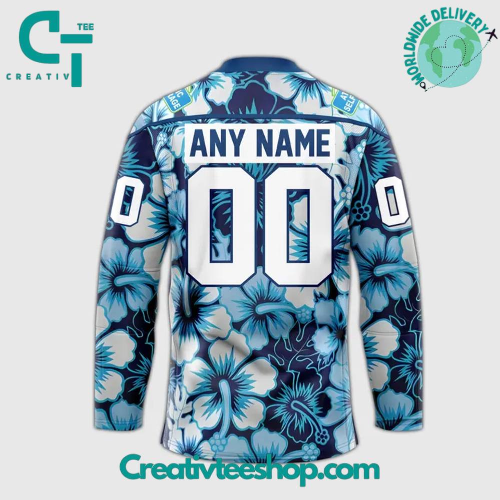 Jacksonville Icemen "Icemen Season" Worn Warm Up Raffle Hockey Jersey
