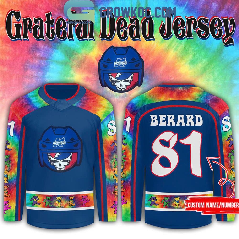 Kalamazoo Wings X Grateful Dead Personalized Hockey Jersey
