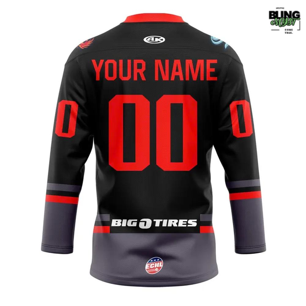 Kansas City Mavericks New Season 2025-26 Blackout Uniform Hockey Jersey