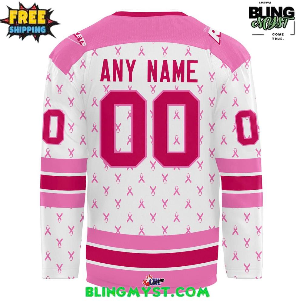 Kelowna Rockets Canadian Cancer 2025 Hockey Jersey