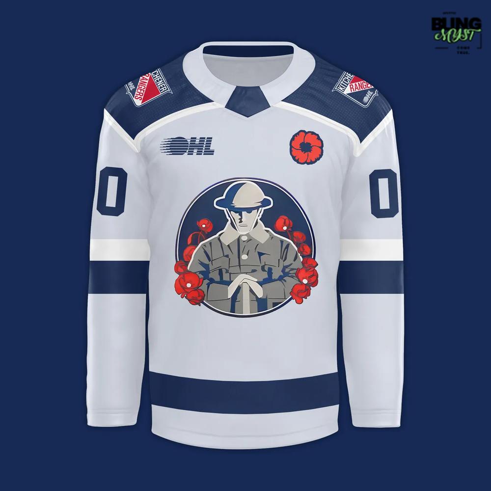 Kitchener Rangers 20Th Edition Of Our Remembrance Hockey Jersey