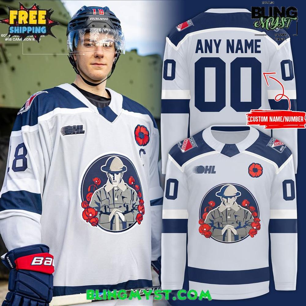 Kitchener Rangers 20Th Remembrance Day Special Hockey Jersey