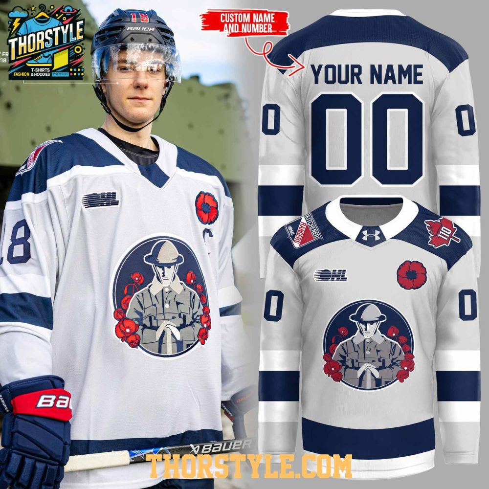 Kitchener Rangers Remembrance Day 2025 Personalized Hockey Jersey