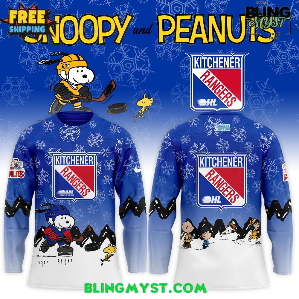 Kitchener Rangers X Snoopy And Peanuts Special Hockey Jersey