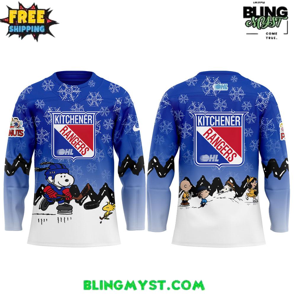 Kitchener Rangers X Snoopy And Peanuts Special Hockey Jersey